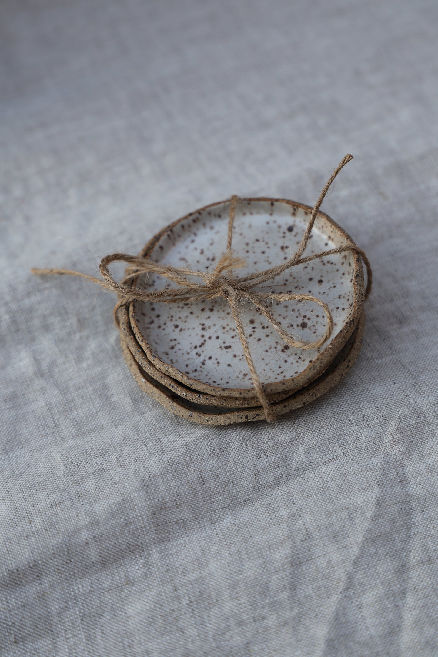 Speckled Ceramic Ring Dish – Handmade Jewelry Dish, Small Stoneware Trinket Bowl, Stocking Stuffer Gift