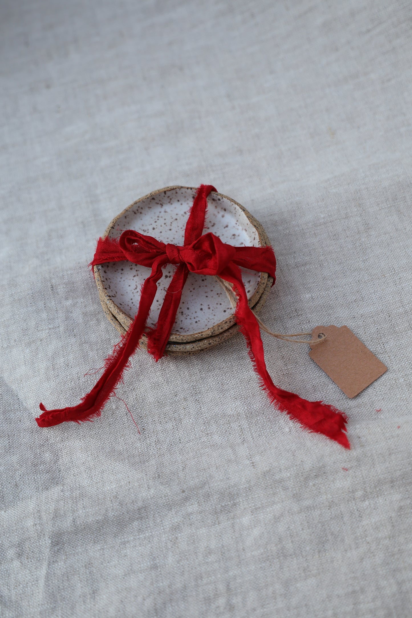 Speckled Ceramic Ring Dish – Handmade Jewelry Dish, Small Stoneware Trinket Bowl, Stocking Stuffer Gift