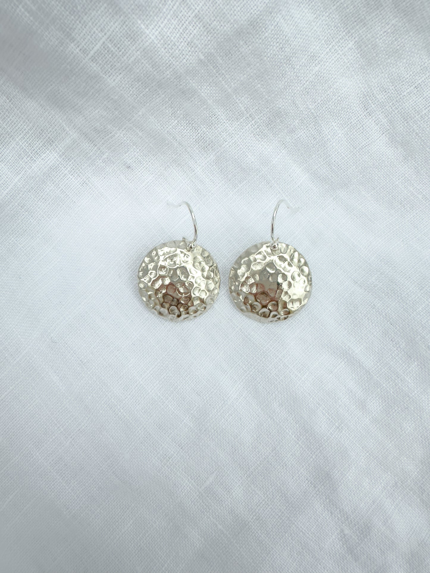 RIPPLING WATER | dome earrings, lightweight one of a kind
