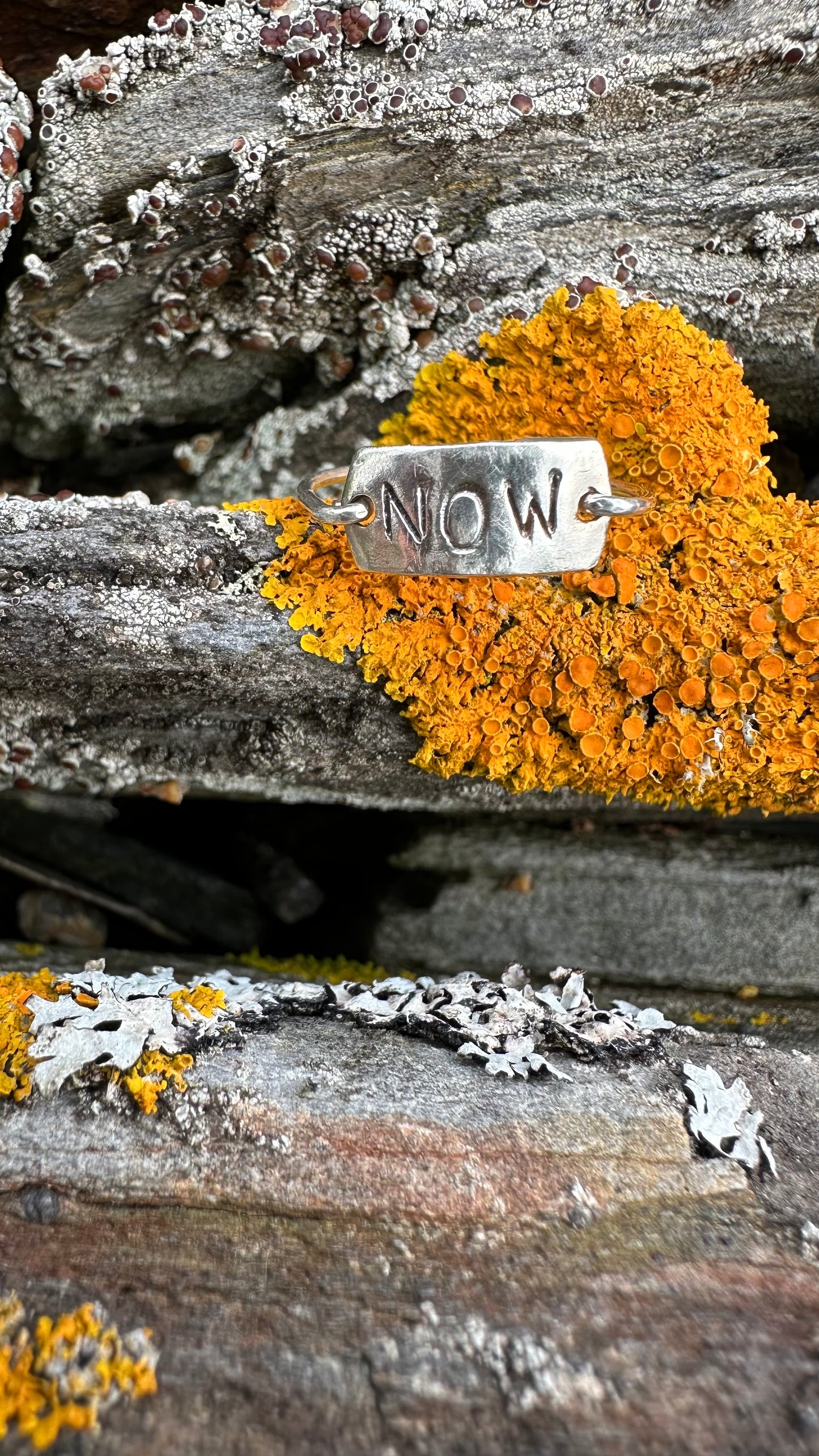 PRESENT MOMENT | grounding reminder, minimalist ring, recycled sterling silver, quote jewelry, words