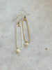 BOHO CLASSIC | Minimalist Brass dangles with Fresh Water Pearl - Made in Maine