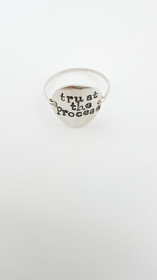 TRUST THE PROCESS | affirmation touchstone ring