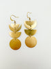 CELESTIAL PHASE | Solid Brass Earrings: Fresh Water Pearl