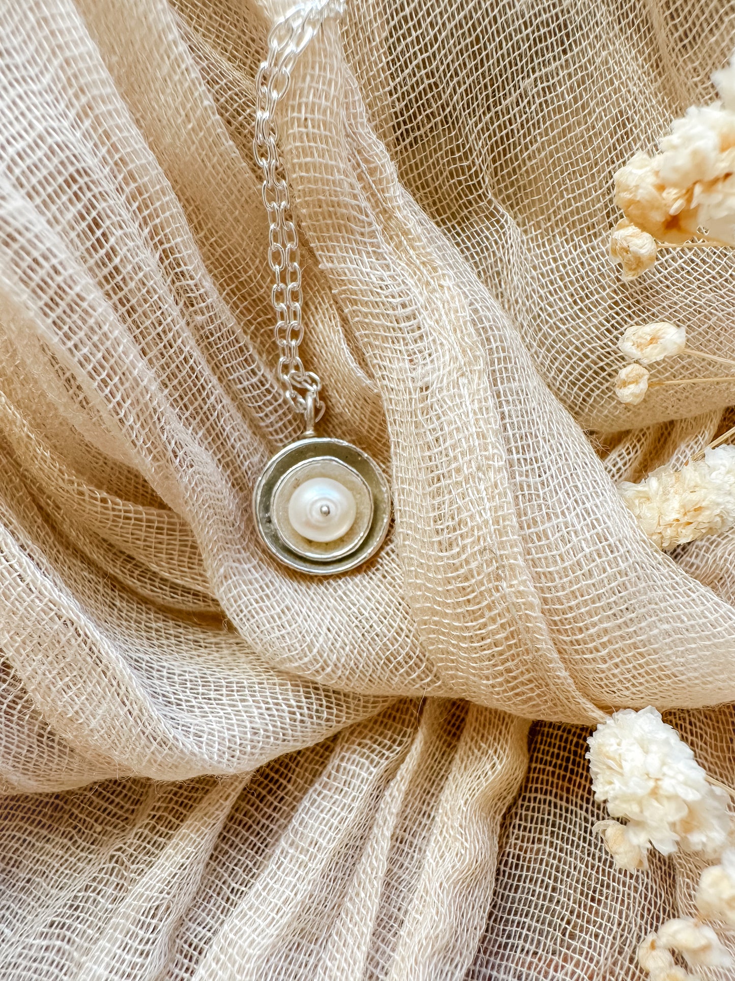 Fresh water pearl, Simple adjustable necklace, silver dome earrings, oyster pearl, layer jewelry, Maine made, geometric, pearl layer necklace