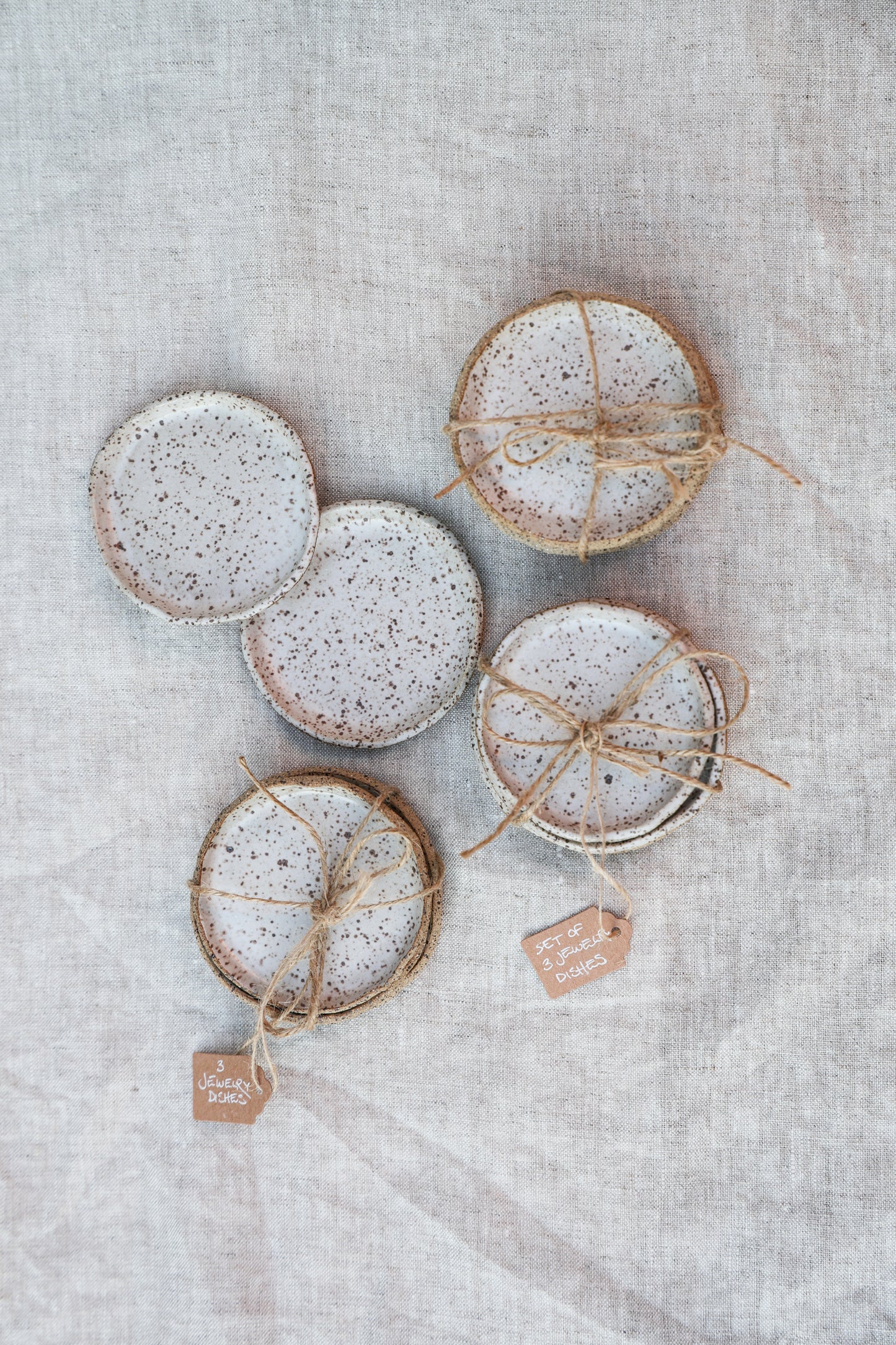 Speckled Ceramic Ring Dish – Handmade Jewelry Dish, Small Stoneware Trinket Bowl, Stocking Stuffer Gift