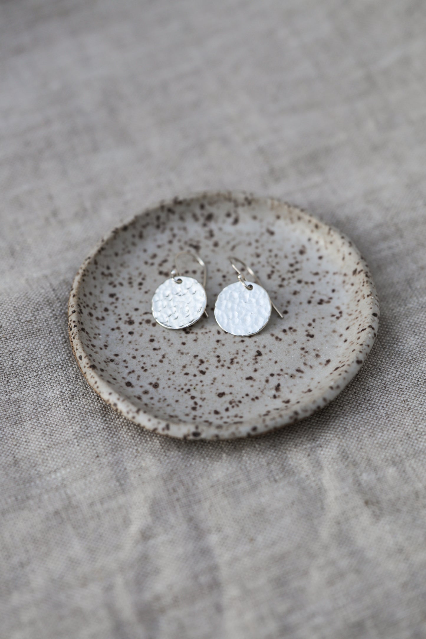Speckled Ceramic Ring Dish – Handmade Jewelry Dish, Small Stoneware Trinket Bowl, Stocking Stuffer Gift
