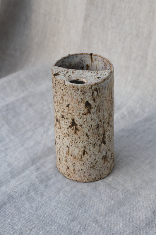 Winter Birch Speckled Travel Mug, To Go Cup, On The Go Cup, Ceramic Travel Mug, Mustache Saver, Handmade Pottery, Speckled Minimalist Travel Mug