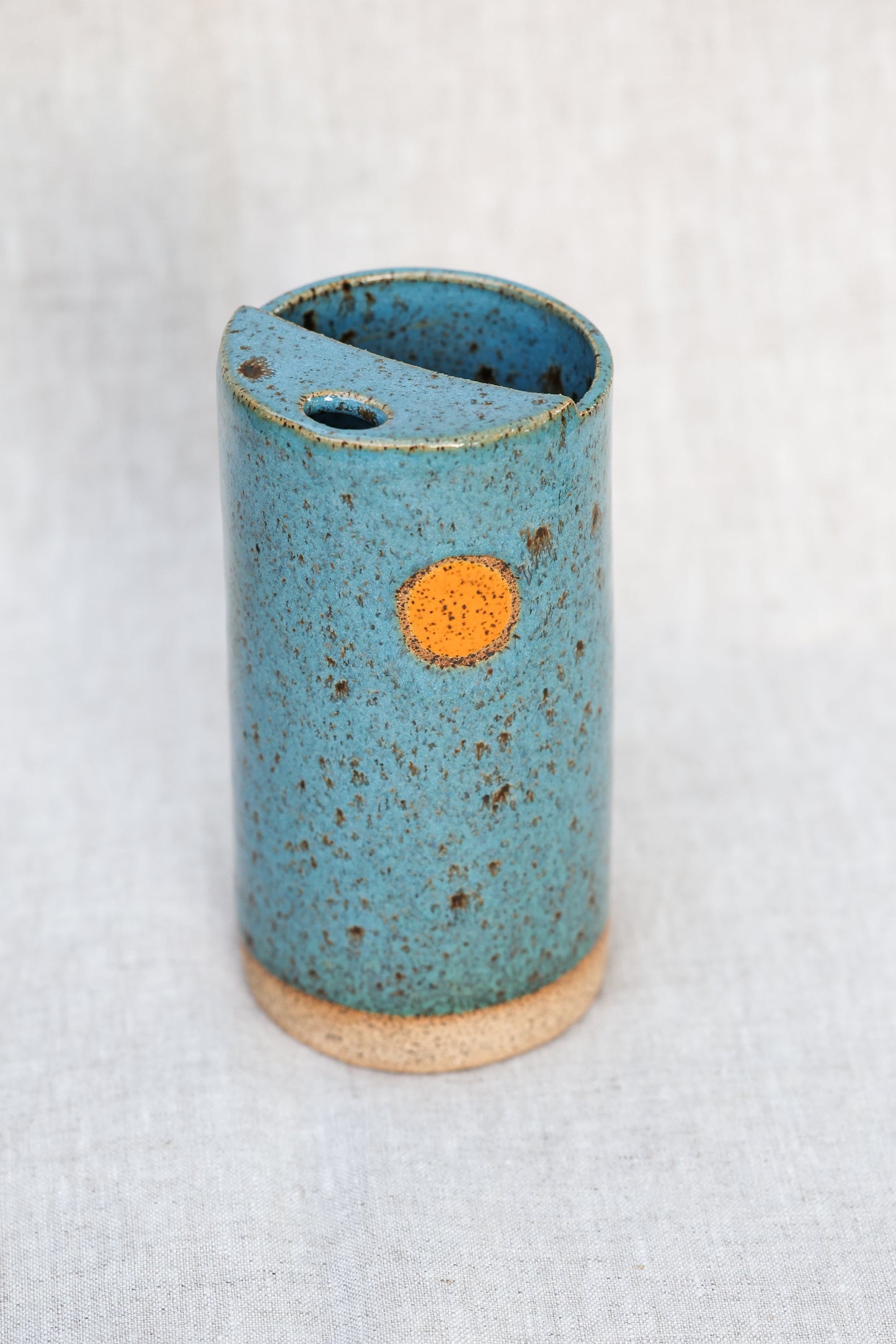 The Golden Hour Mug - Blue Travel Mug with Yellow Sun/Moon