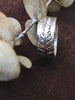 Fern ring band with two graceful ferns, perfect wedding band Handmade in Sterling Silver