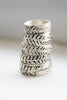 Fern ring band with two graceful ferns, perfect wedding band Handmade in Sterling Silver