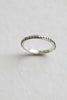 One of a kind stackable ring,  recycled sterling silver, hand carved