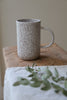 Matte white minimalist Ceramic Stoneware mug Hand Thrown in Maine 12-14oz.