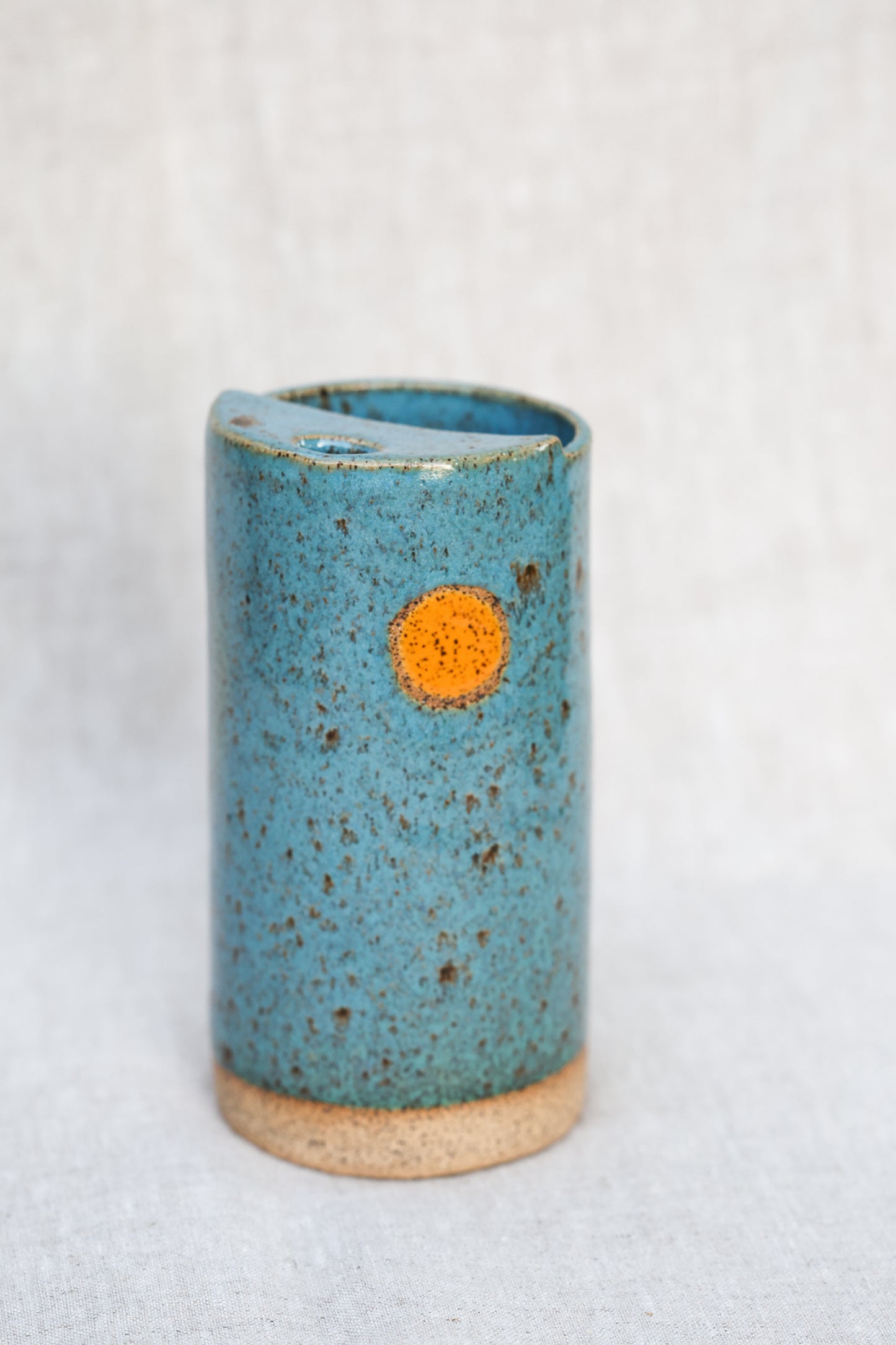 The Golden Hour Mug - Blue Travel Mug with Yellow Sun/Moon