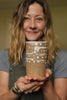 Rustic Speckled White Cup with dark clay slip