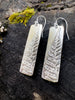 Intricately textured realistic fern earrings, Maine ferns, simple nature earrings, minimalist botanical earrings