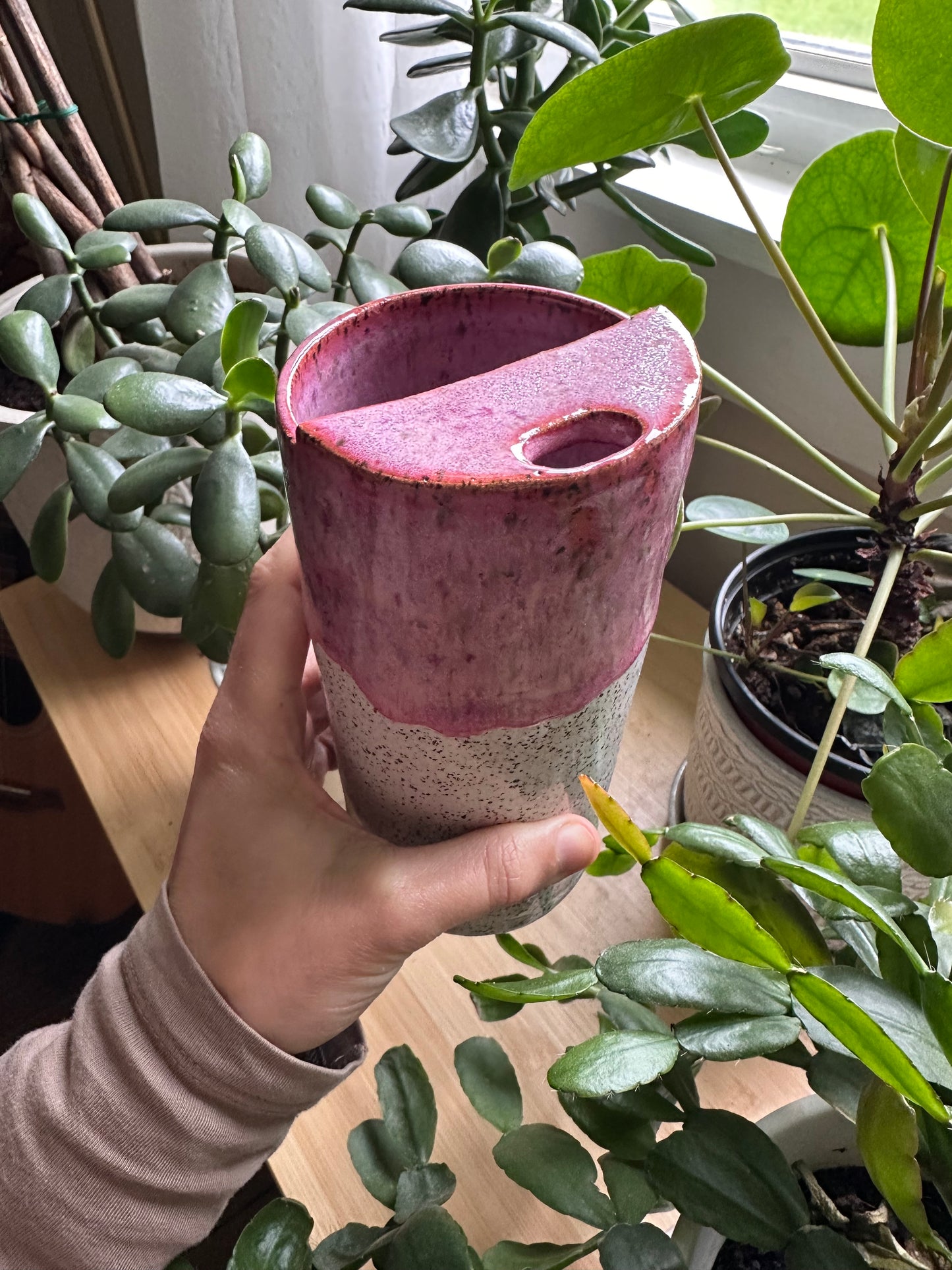 Peony blossom travel cup