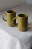 Olive green minimalist Ceramic Stoneware mug Hand Thrown in Maine 12-14oz.