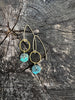 TURQUOISE HOOP | minimalist design with heishi shaped genuine turquoise