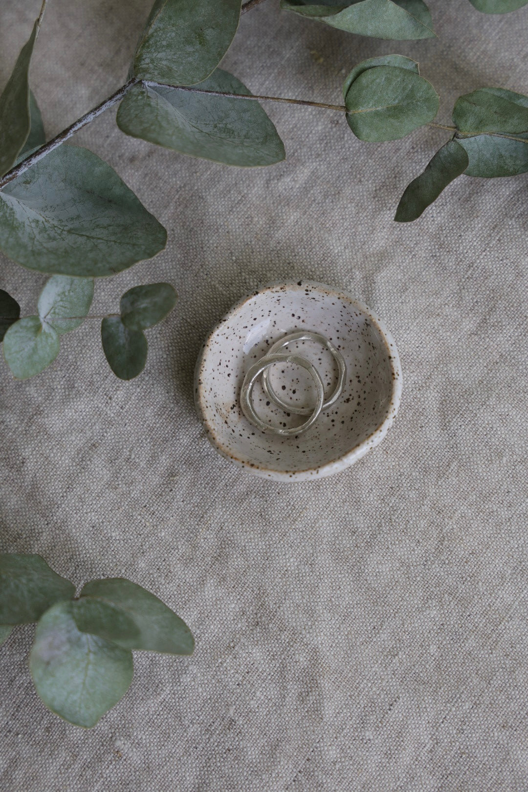 Tiny, trinket, dish, ceramic, green, white, pink