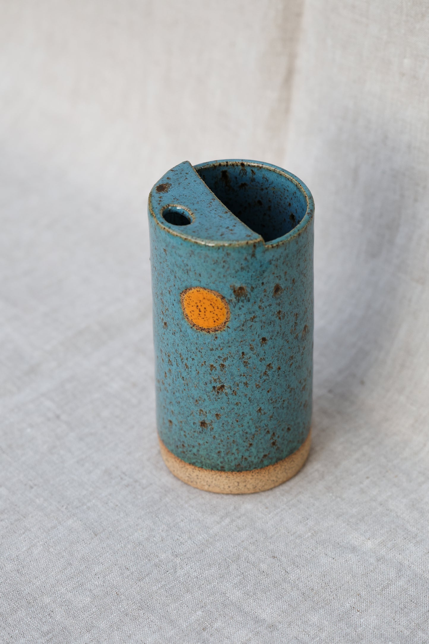 The Golden Hour Mug - Blue Travel Mug with Yellow Sun/Moon