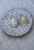 Organically Textured Silver Discs Water's Reflection Wabi-Sabi Circle Earrings, Recycled Silver or Brass hammered texture simple
