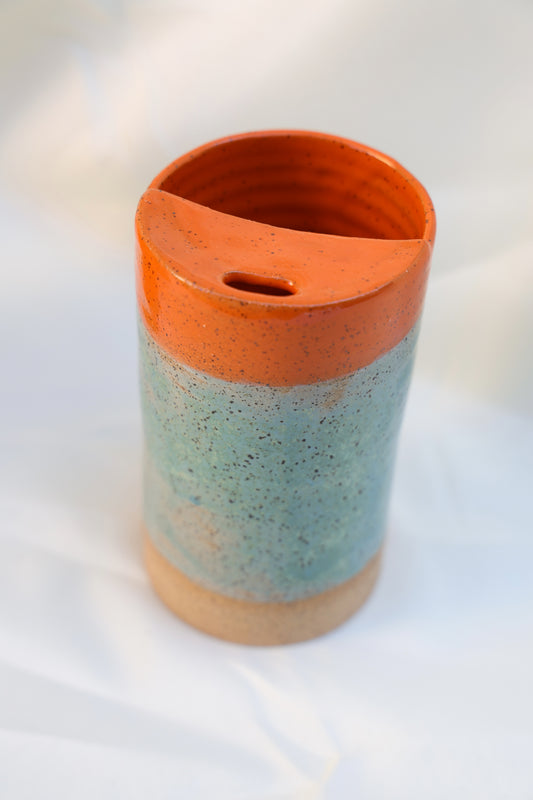 SECOND: Blue and Blood Orange To-Go Mug