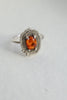 Amber texture ring sterling silver