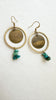 Hoop with turquoise earrings