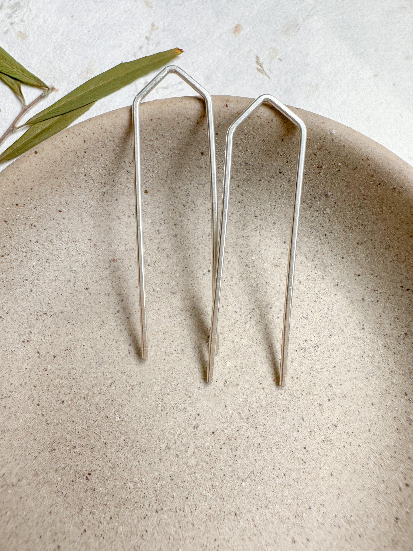 MINIMALIST BAR | simple, elegant, handmade sterling silver earrings,