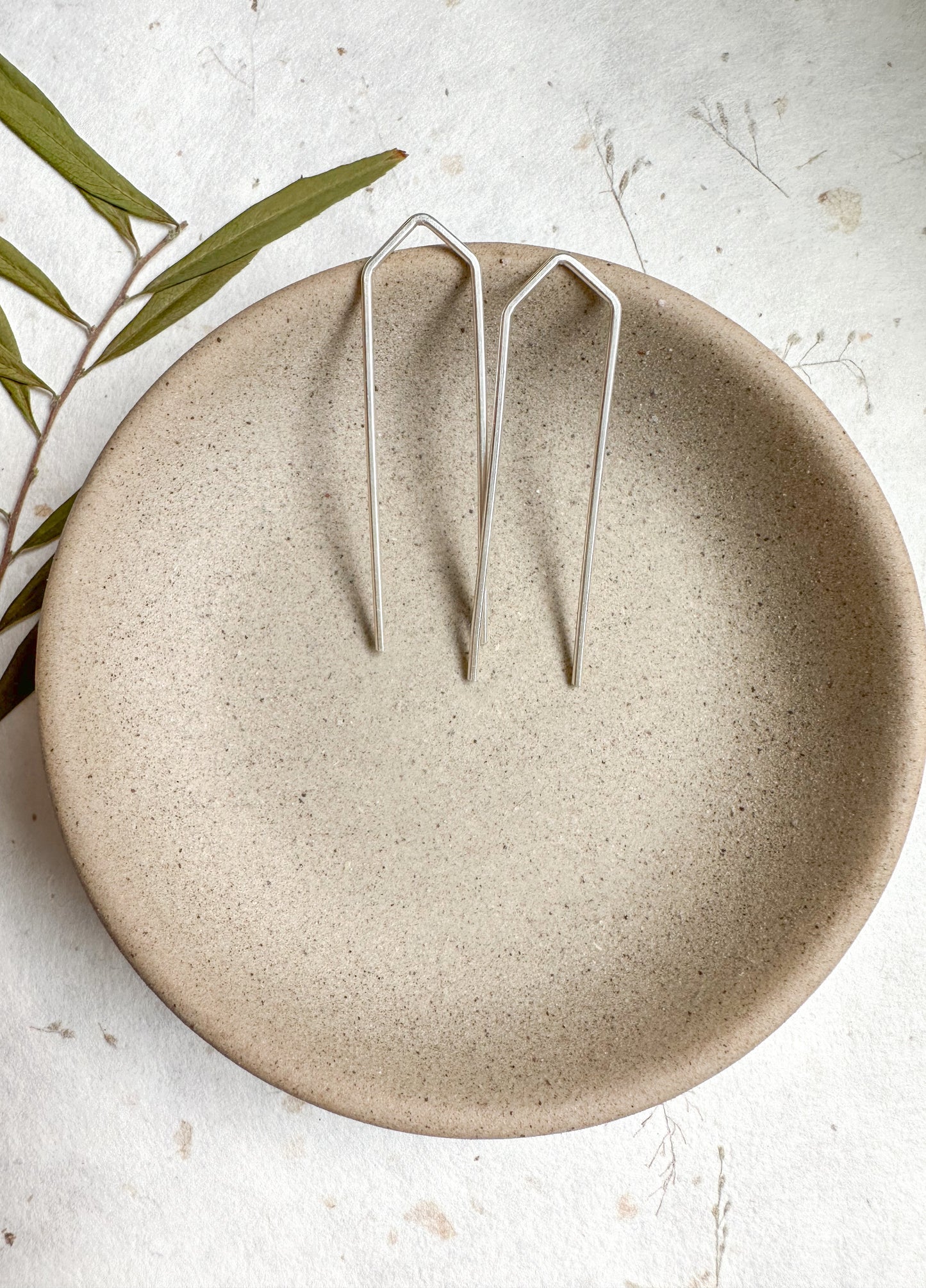MINIMALIST BAR | simple, elegant, handmade sterling silver earrings,