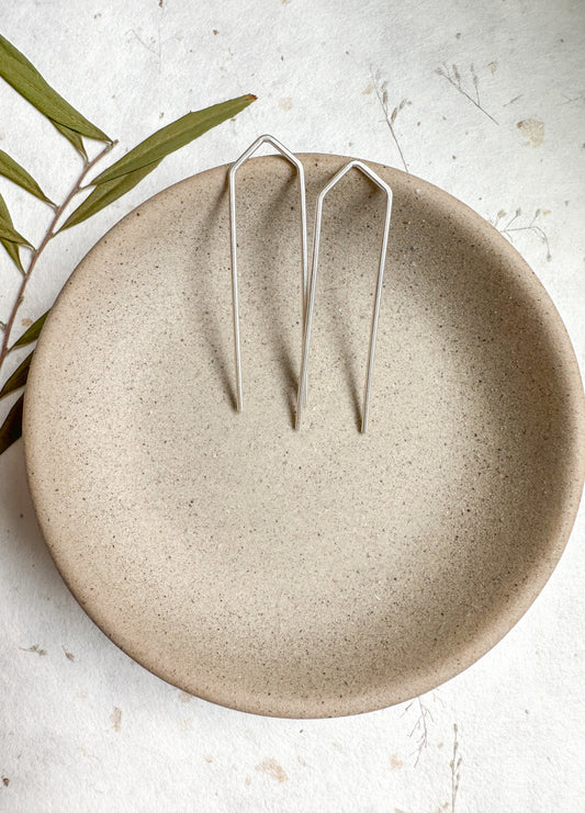 MINIMALIST BAR | simple, elegant, handmade sterling silver earrings,